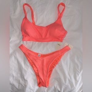 Aerie Coral Bikini Set NWT